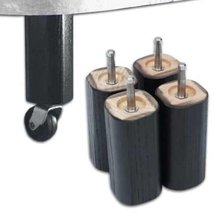 Close-up of a feature of Wooden Bed Raisers-Bayonet Fit-Tall.