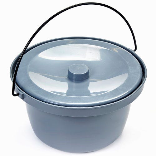 Easy Clean Commode Pan and Lid