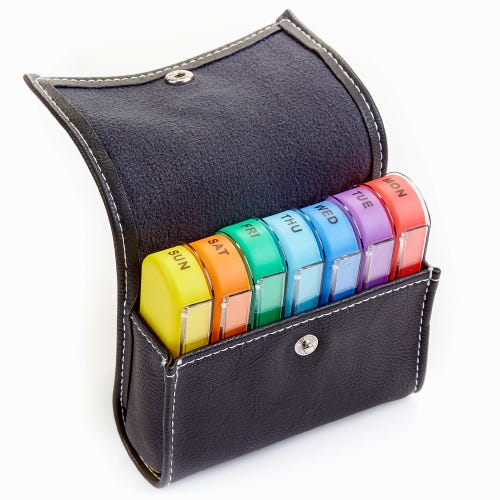 7 Day Colourful Pill Pouch