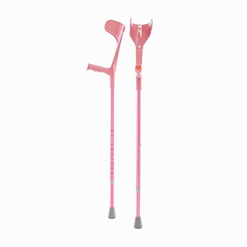 Pink Open-Cuff Crutches (Pair)